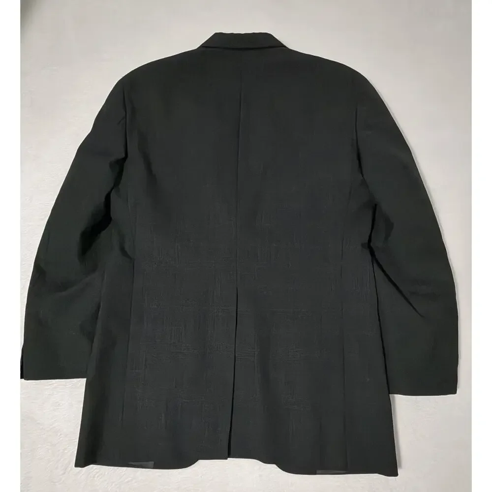Jos A. Bank Executive Collection Sport Coat Blazer Mens 38R Dark Gray Plaid Wool